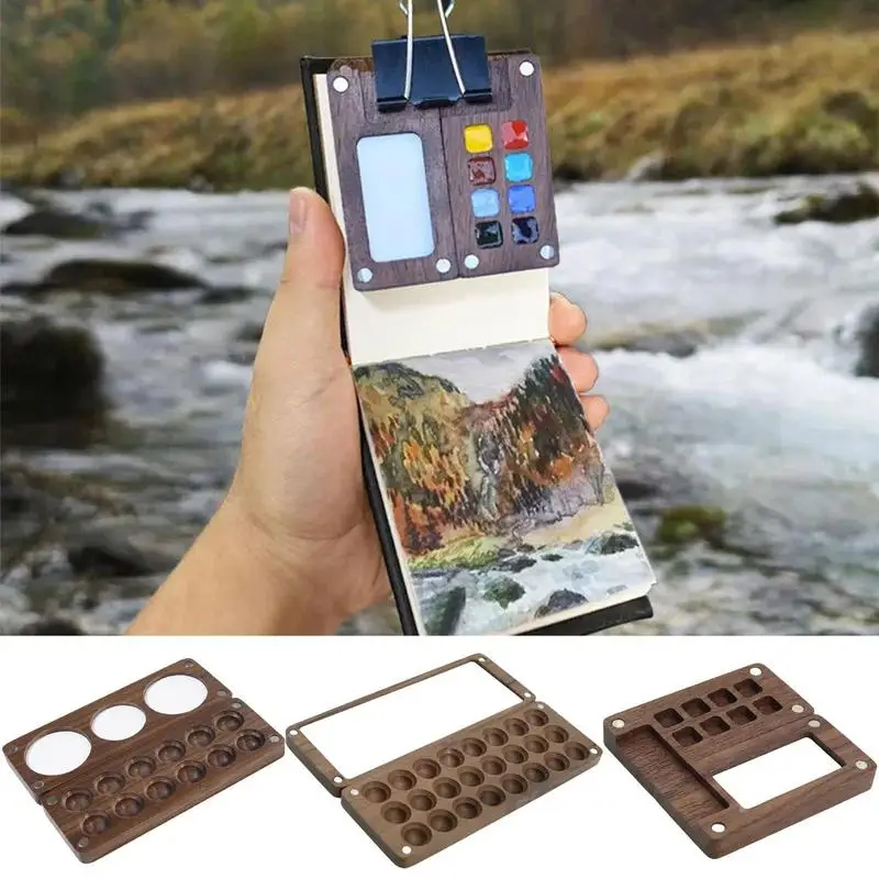 8/12/24Grids Portable Wooden Handmade Watercolor Paint Box Palette Empty Black Mini Supplies Paint Walnut Box Painting
8/12/24Grids Portable Wooden Handmade Watercolor Paint Box Palette Empty Black Mini Supplies Paint Walnut Box Painting