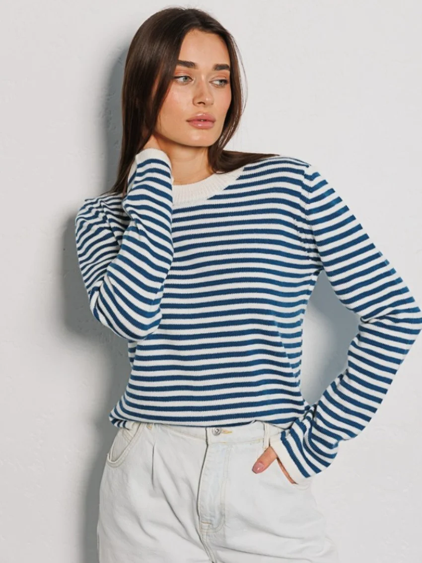 Women's Tops Knitted Stripe Sweater Women Autumn Dress Winter Loose Casual Thick Pullovers Female Warm Long-sleeved O Neck Tops
Women's Tops Knitted Stripe Sweater Women Autumn Dress Winter Loose Casual Thick Pullovers Female Warm Long-sleeved O Neck Tops