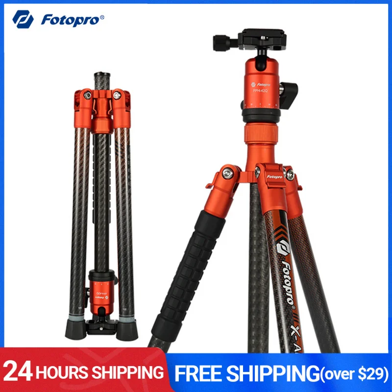 Fotopro X-Aricross 2 Carbon Fiber Tripod with Centre Column FPH-42QR Ball Head For Nikon Canon Sony DSLR Camera Travel Tripod
Fotopro X-Aricross 2 Carbon Fiber Tripod with Centre Column FPH-42QR Ball Head For Nikon Canon Sony DSLR Camera Travel Tripod