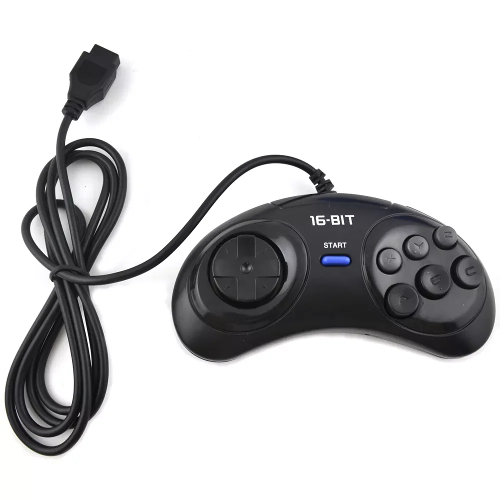 Игровой контроллер для SEGA Genesis, 16-битный контроллер с рукояткой, 6-кнопочный геймпад для SEGA MD, игровые аксессуары
Игровой контроллер для SEGA Genesis, 16-битный контроллер с рукояткой, 6-кнопочный геймпад для SEGA MD, игровые аксессуары