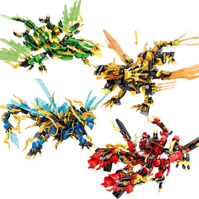 New Ninja Fire Legendary Thunder Dragon Golden Red Battle Robot Figures Building Blocks Moc Kit Bricks Classic Movie Model Toys
New Ninja Fire Legendary Thunder Dragon Golden Red Battle Robot Figures Building Blocks Moc Kit Bricks Classic Movie Model Toys
