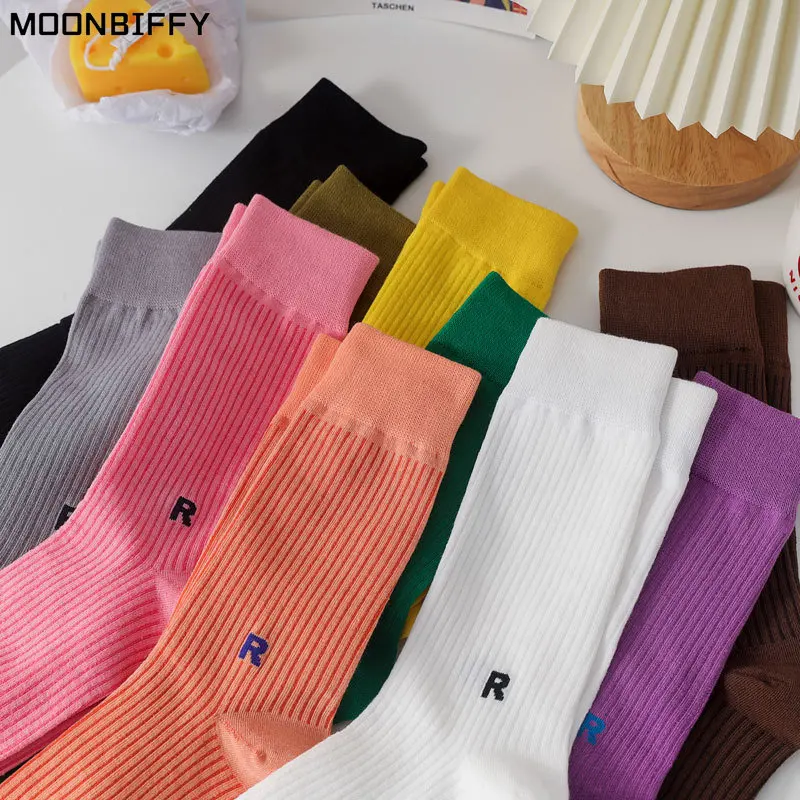 Women's Cotton Long Socks Ins Solid Color Letters Candy Color Loose Casual Fashion Stockings Street Shooting Funny Socks
Women's Cotton Long Socks Ins Solid Color Letters Candy Color Loose Casual Fashion Stockings Street Shooting Funny Socks