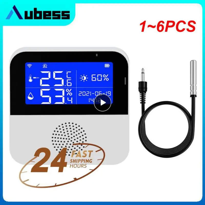 1~6PCS Tuya WiFi Temperature Humidity Sensor LCD Display Smart Life Remote Monitor Indoor Thermometer Hygrometer Meter Support
1~6PCS Tuya WiFi Temperature Humidity Sensor LCD Display Smart Life Remote Monitor Indoor Thermometer Hygrometer Meter Support
