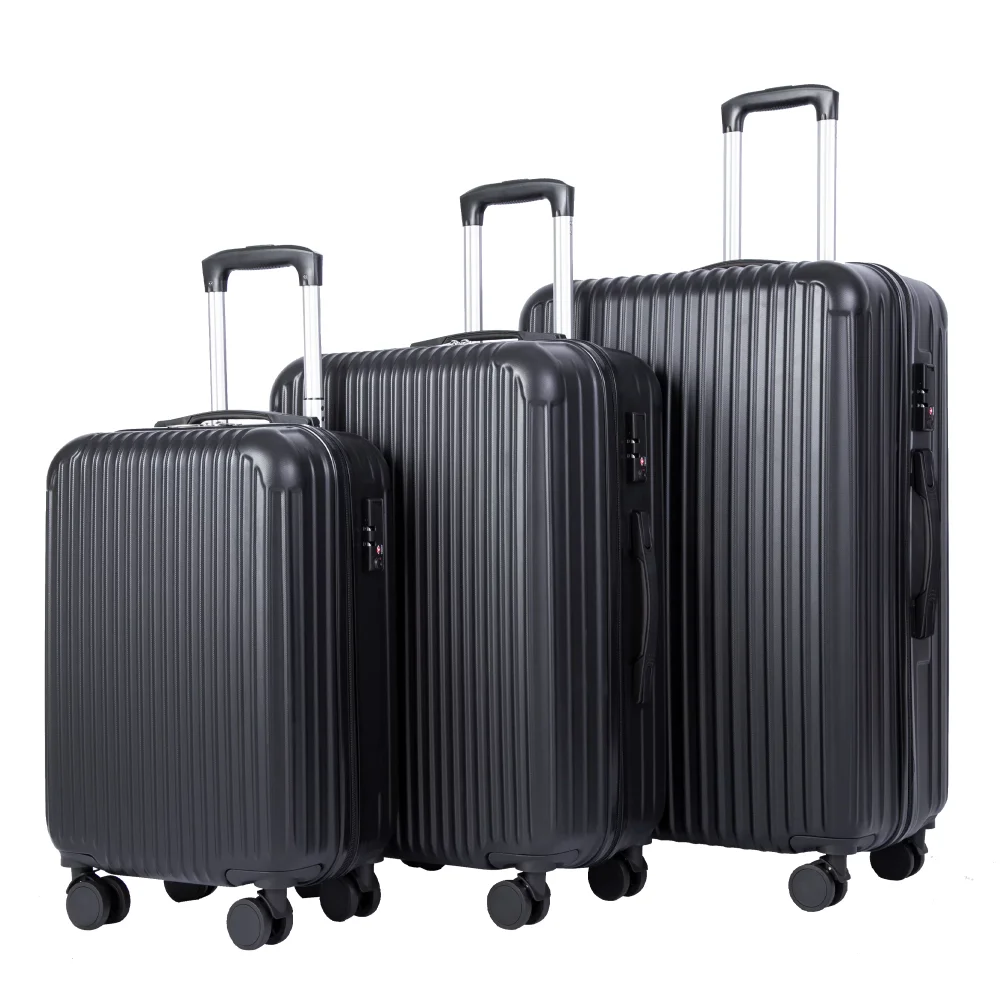SKONYON 3 Piece Luggage Sets ABS Hardshell Hardside with TSA Lock, 20" 24" 28", Black
SKONYON 3 Piece Luggage Sets ABS Hardshell Hardside with TSA Lock, 20" 24" 28", Black