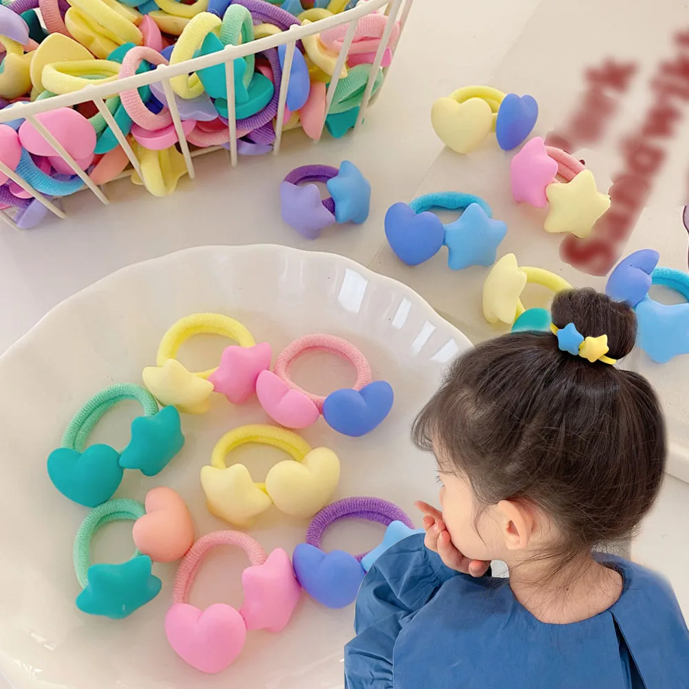 10pcs Candy Color Matte Star Heart Elastic Hair Band Simple Fashion Rubber Hair Ties Girls Hair Gum Stretch Rope Ponytail Holder
10pcs Candy Color Matte Star Heart Elastic Hair Band Simple Fashion Rubber Hair Ties Girls Hair Gum Stretch Rope Ponytail Holder