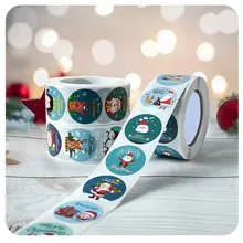 Christmas gift stickers decorative sealing sticker Merry Christmas Reward Self-adhesive labels Childrens Day party