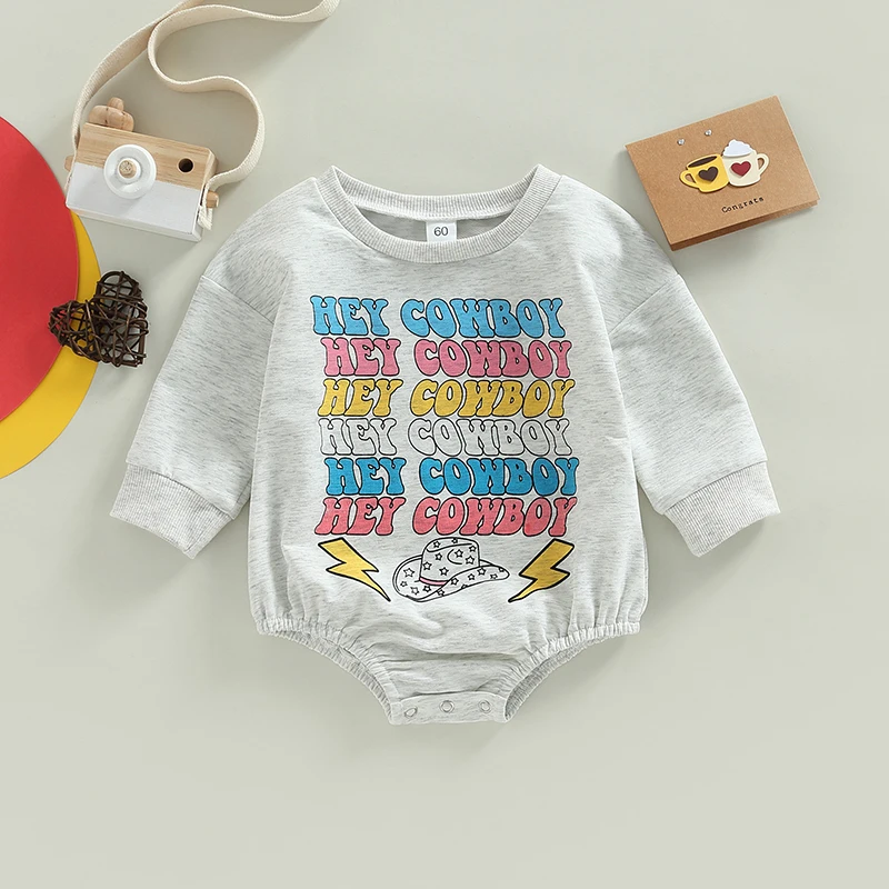 Fashion Baby Girls Boys Spring Autumn Romper Clothing Long Sleeve O Neck Letter Hat/Letter Cattle Print Jumpsuits Playsuits
Fashion Baby Girls Boys Spring Autumn Romper Clothing Long Sleeve O Neck Letter Hat/Letter Cattle Print Jumpsuits Playsuits
