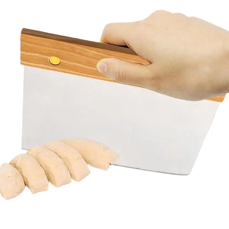 Stainless Steel Cutting Flour Knife Scraping Panel Toast Bread Cutting Baking Tool Kitchen Dough Cutter Scraper Dough Knife Wood
Stainless Steel Cutting Flour Knife Scraping Panel Toast Bread Cutting Baking Tool Kitchen Dough Cutter Scraper Dough Knife Wood