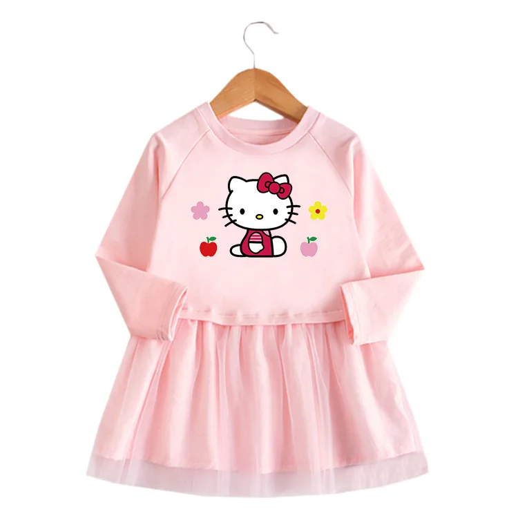 Hello Kitty 2023 Spring and Autumn New Girls Dress Cartoon Long-sleeved Mesh Skirt Baby Princess Dress Kids Clothes Girls Dress
Hello Kitty 2023 Spring and Autumn New Girls Dress Cartoon Long-sleeved Mesh Skirt Baby Princess Dress Kids Clothes Girls Dress