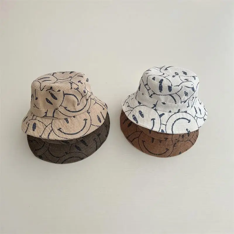 Cute Smiley Pattern Kids Bucket Hat Full Print Wide Brim Baby Boys Girls Sun Protection Fisherman Hat Children Beach Panama Caps
Cute Smiley Pattern Kids Bucket Hat Full Print Wide Brim Baby Boys Girls Sun Protection Fisherman Hat Children Beach Panama Caps