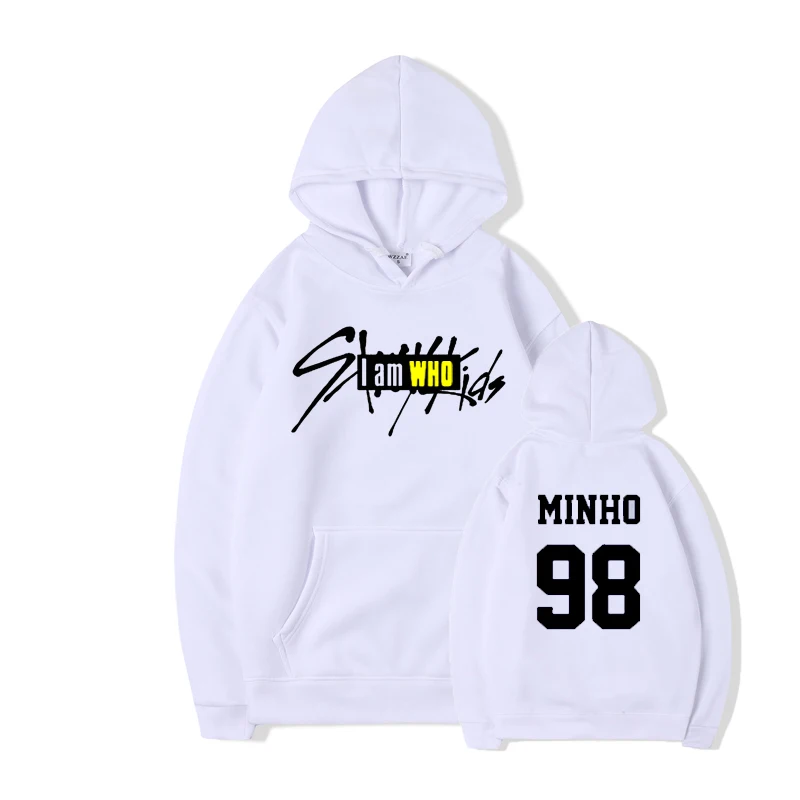 

Kpop Stray Kids I Am Who Hoodies Straykids JISUNG WOOJIN CHANGBIN FELIX Member Name Print Hooded Sweatshirt Women Men Hoody