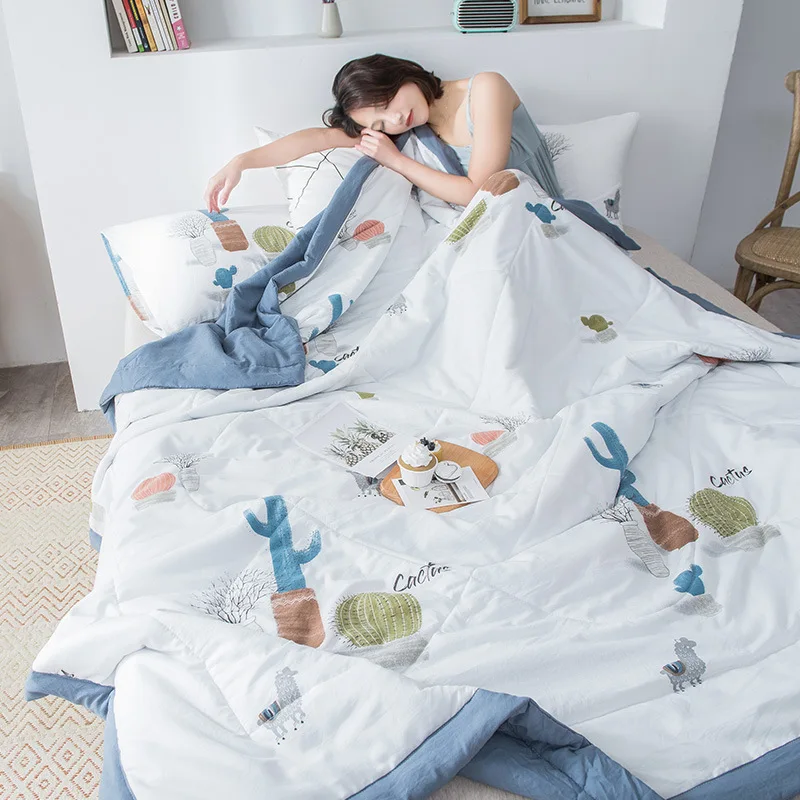 New Washed Cotton Air Conditioning Summer Cool Quilt Cotton Printed Summer Quilt Bed Gift Supplies Machine Washable
New Washed Cotton Air Conditioning Summer Cool Quilt Cotton Printed Summer Quilt Bed Gift Supplies Machine Washable