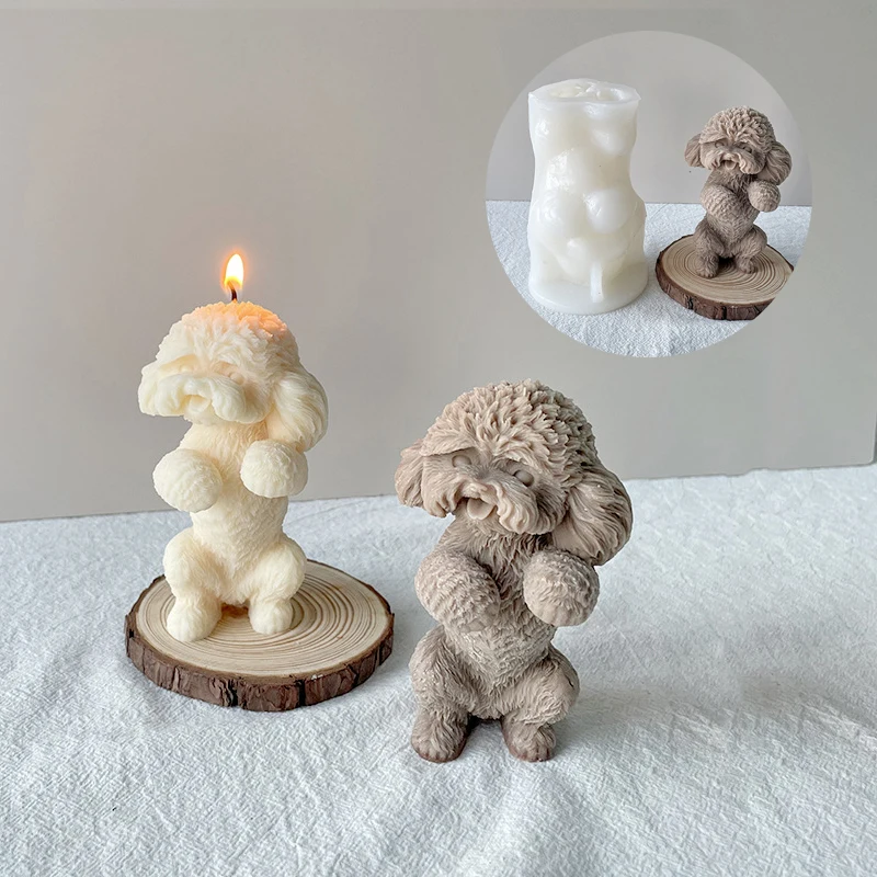 3D Poodle Candle Silicone Mold Cute Dog Teddy Puppy Plaster Cement Resin Handmade Soap Molds Candle Making supplies Home Decor
3D Poodle Candle Silicone Mold Cute Dog Teddy Puppy Plaster Cement Resin Handmade Soap Molds Candle Making supplies Home Decor