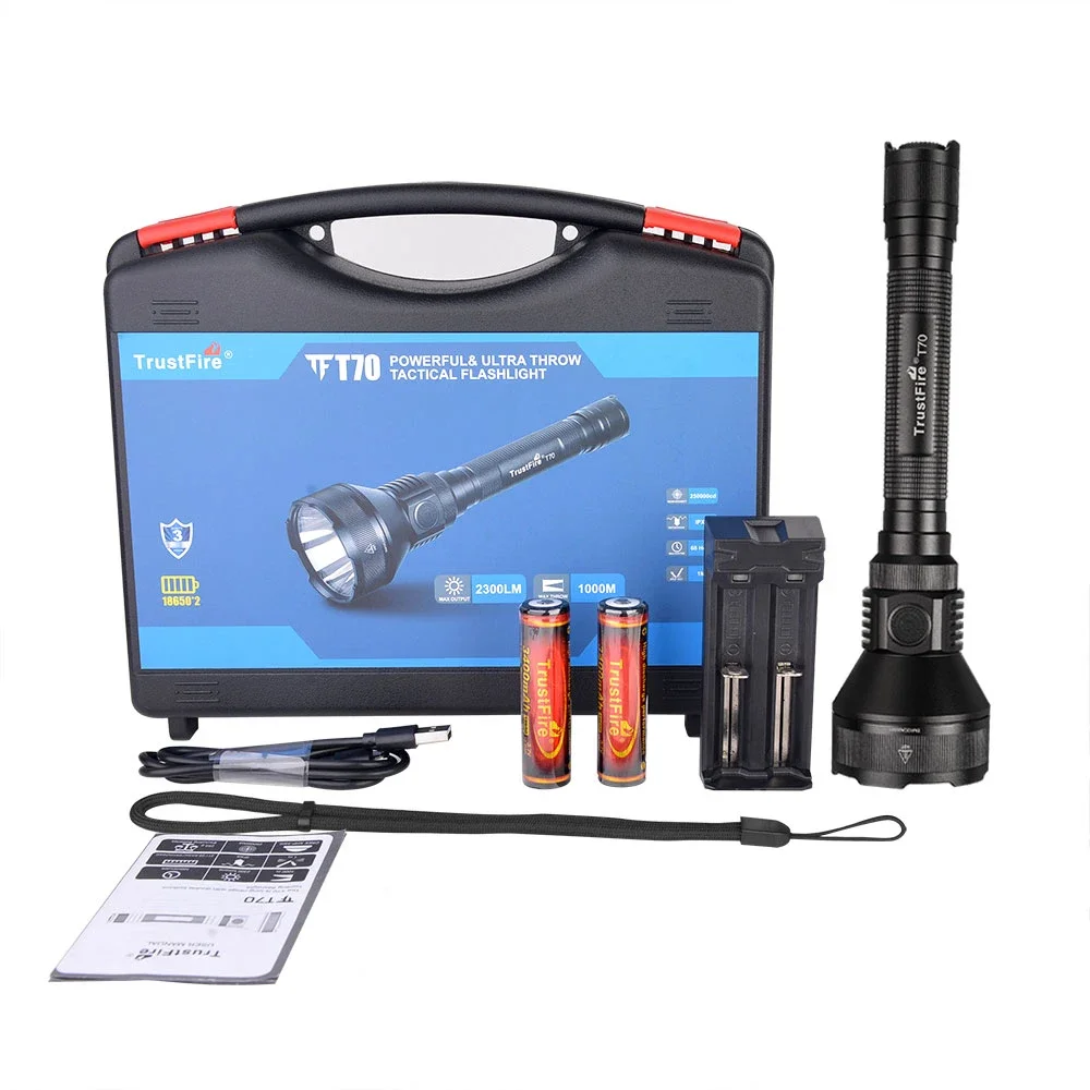 Trustfire T70 ультрамощный тактический фонарь
Trustfire T70 ультрамощный тактический фонарь