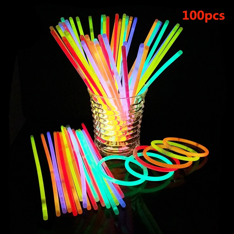 100 Pcs Colorful Fluorescent Stick Fluorescent Bracelet Necklace Neon Lights Suitable For Wedding Party Festive Atmosphere Props
100 Pcs Colorful Fluorescent Stick Fluorescent Bracelet Necklace Neon Lights Suitable For Wedding Party Festive Atmosphere Props