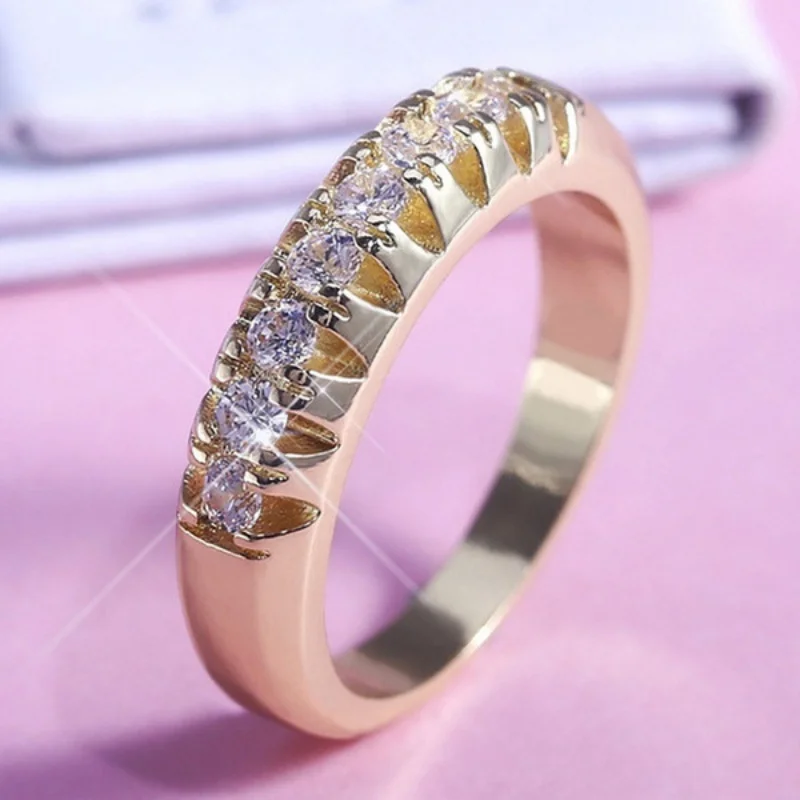 Romantic Gold Rings for Women Shine Diamond Fashion Jewelry Trendy Original Metal Ring Wedding Engagement Accessories Gifts
Romantic Gold Rings for Women Shine Diamond Fashion Jewelry Trendy Original Metal Ring Wedding Engagement Accessories Gifts