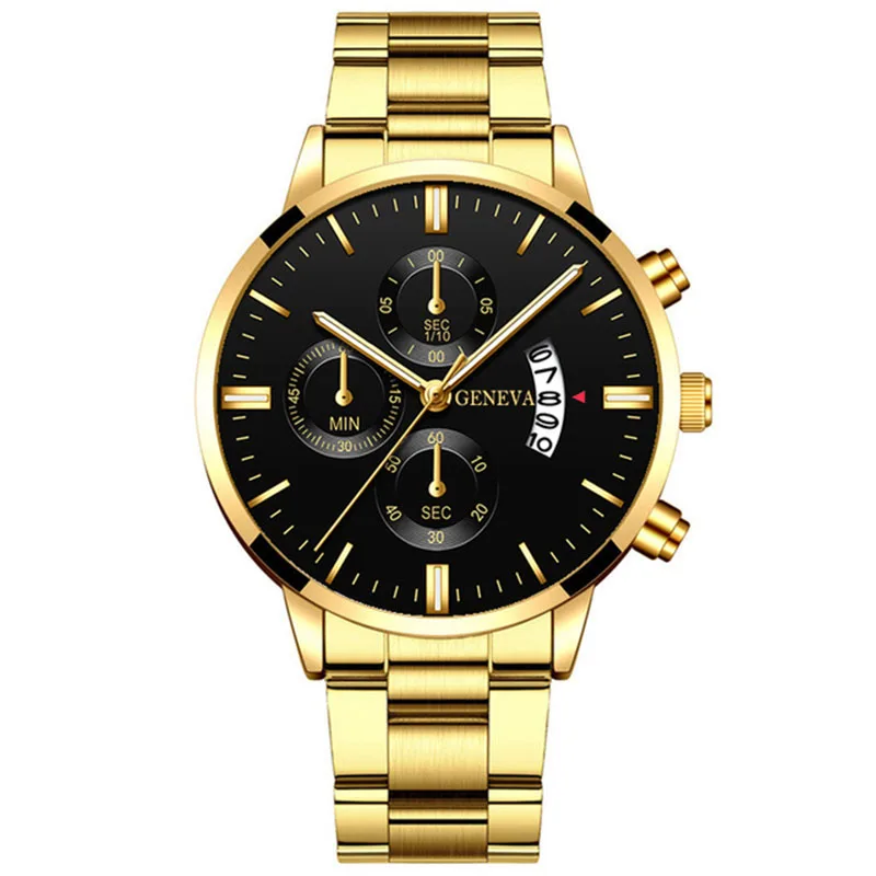 Luxury Gold Watch for Mens Sports Stainless Steel Quartz Watch Calendar Business Watches for Man Leather Clock Relogio Masculino
Luxury Gold Watch for Mens Sports Stainless Steel Quartz Watch Calendar Business Watches for Man Leather Clock Relogio Masculino