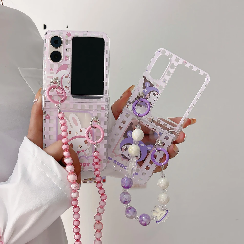 Sanrio Mymelody Kuromi with Bracelet Phone Case for OPPO Find N2 Flip 5G Couple Anti-drop Y2k Girl Clear Gift Back Cover Coque
Sanrio Mymelody Kuromi with Bracelet Phone Case for OPPO Find N2 Flip 5G Couple Anti-drop Y2k Girl Clear Gift Back Cover Coque