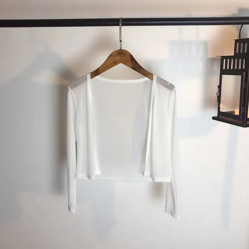 Short Knitted Cardigan Lace Women Cardigan Cropped Open Stitch Summer Sun Protection Soft Female Breathable Simple Beach Coverup
Short Knitted Cardigan Lace Women Cardigan Cropped Open Stitch Summer Sun Protection Soft Female Breathable Simple Beach Coverup