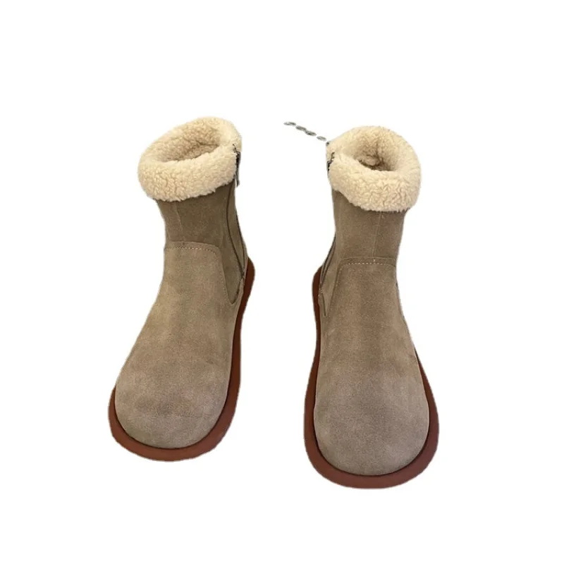 Women Boots Fur Plush Warm Casual Platform Shoes Winter 2023 New Designer Thick Goth Suede Women Snow Boots Luxury Shoes
Women Boots Fur Plush Warm Casual Platform Shoes Winter 2023 New Designer Thick Goth Suede Women Snow Boots Luxury Shoes