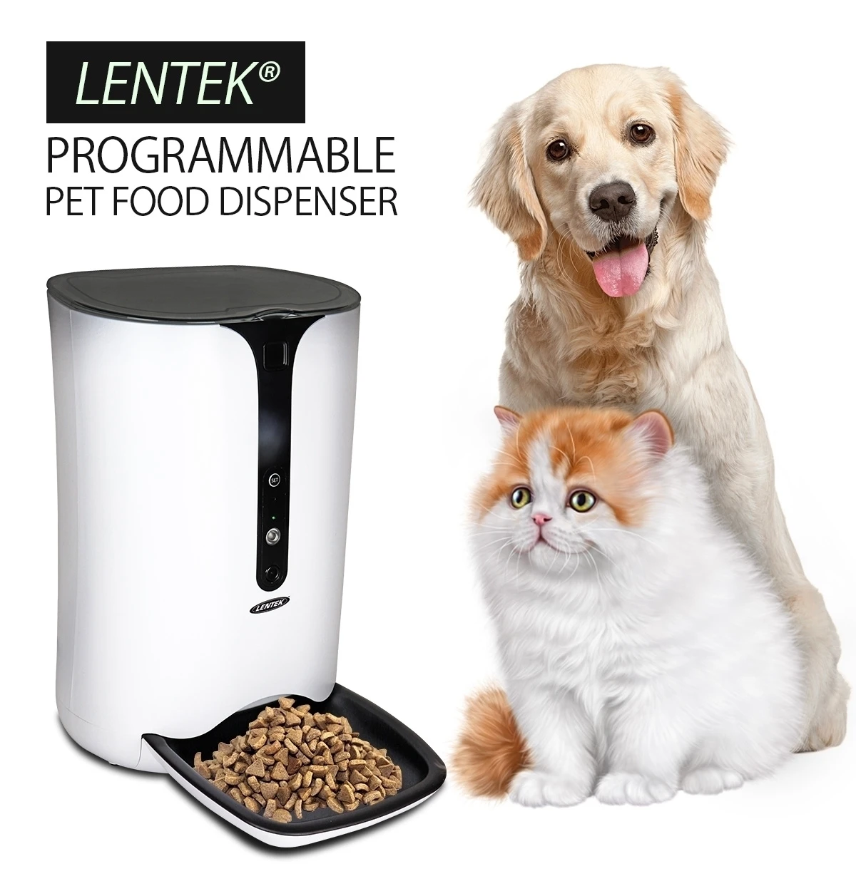 Smart Pet Feeder with 720p HD Video, 2-Way Audio, 200 oz. Programmable WiFi Cat or Dog Food Dispenser, Schedule Mealtimes, Autom
Smart Pet Feeder with 720p HD Video, 2-Way Audio, 200 oz. Programmable WiFi Cat or Dog Food Dispenser, Schedule Mealtimes, Autom