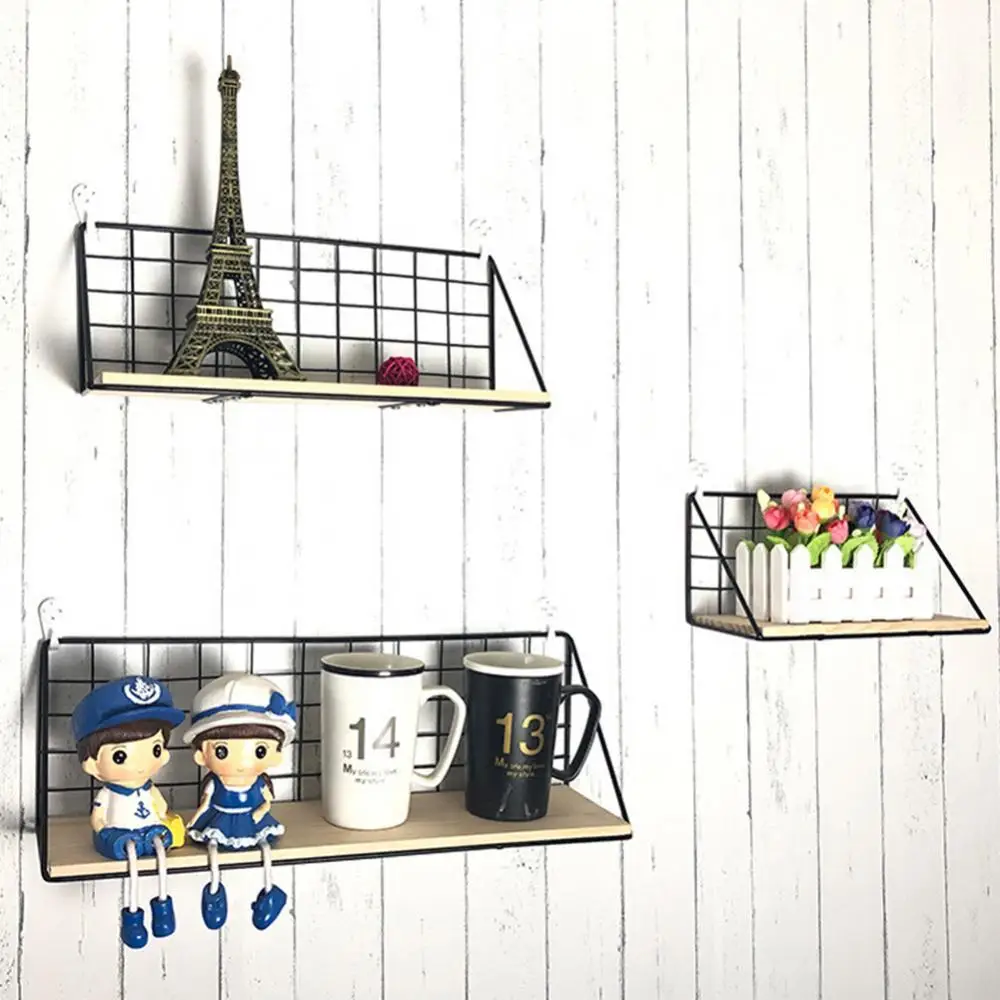 Iron Storage Holder Home Wall Hanging Shelf Flower Pot Book Wooden Rack Decor
Iron Storage Holder Home Wall Hanging Shelf Flower Pot Book Wooden Rack Decor