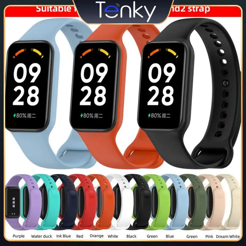 

5.5-8.7 Inches Watchband Easy Installation Smartwatch Replacement Wristband Portable Breathable Silicone Strap For Redmi Band2