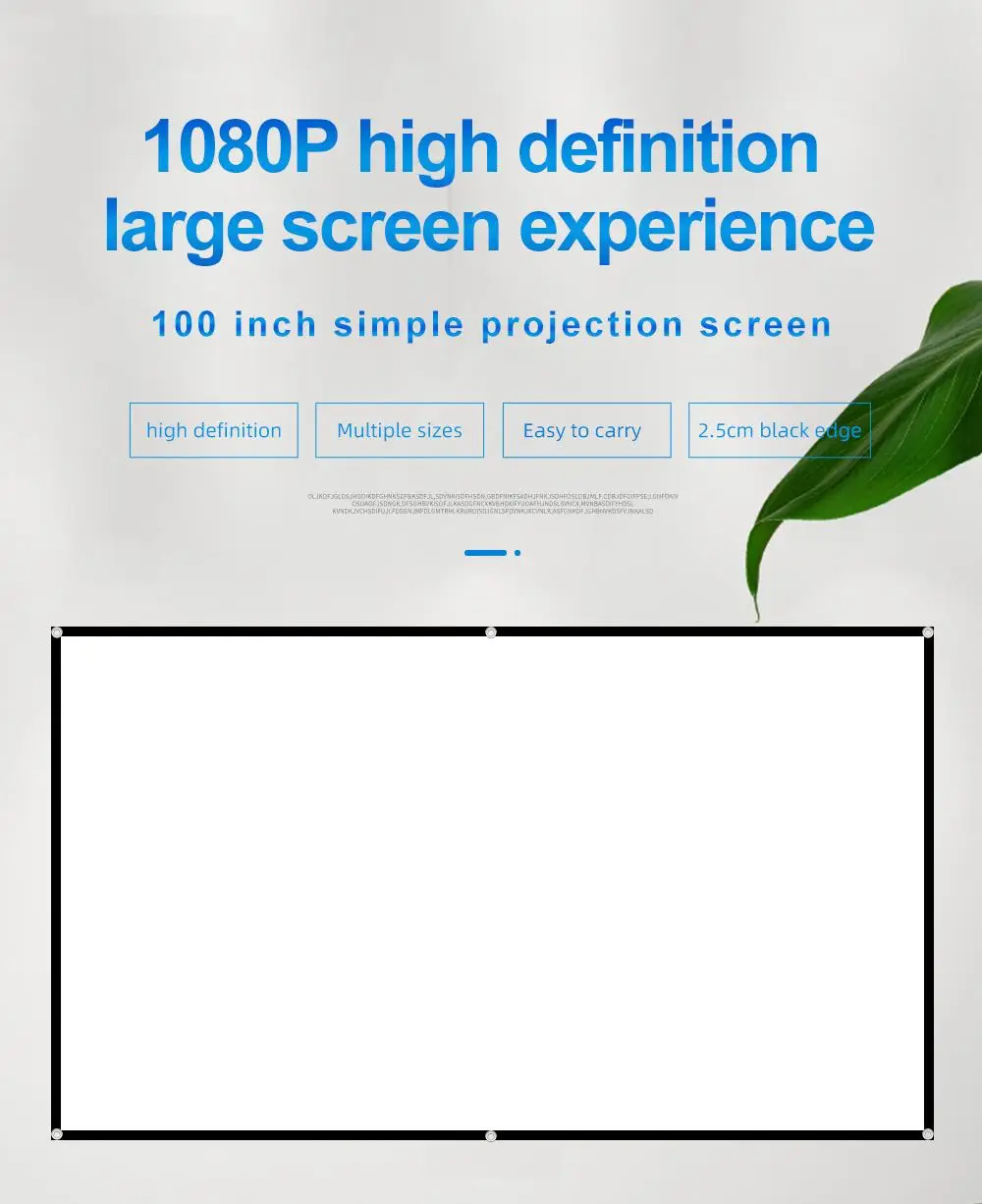 16:9 Projector 120Inch Soft Screens Proyector 150 Inches Smart Home Outdoor Office Portable Simple Curtain Projection - 120 inch
16:9 Projector 120Inch Soft Screens Proyector 150 Inches Smart Home Outdoor Office Portable Simple Curtain Projection - 120 inch