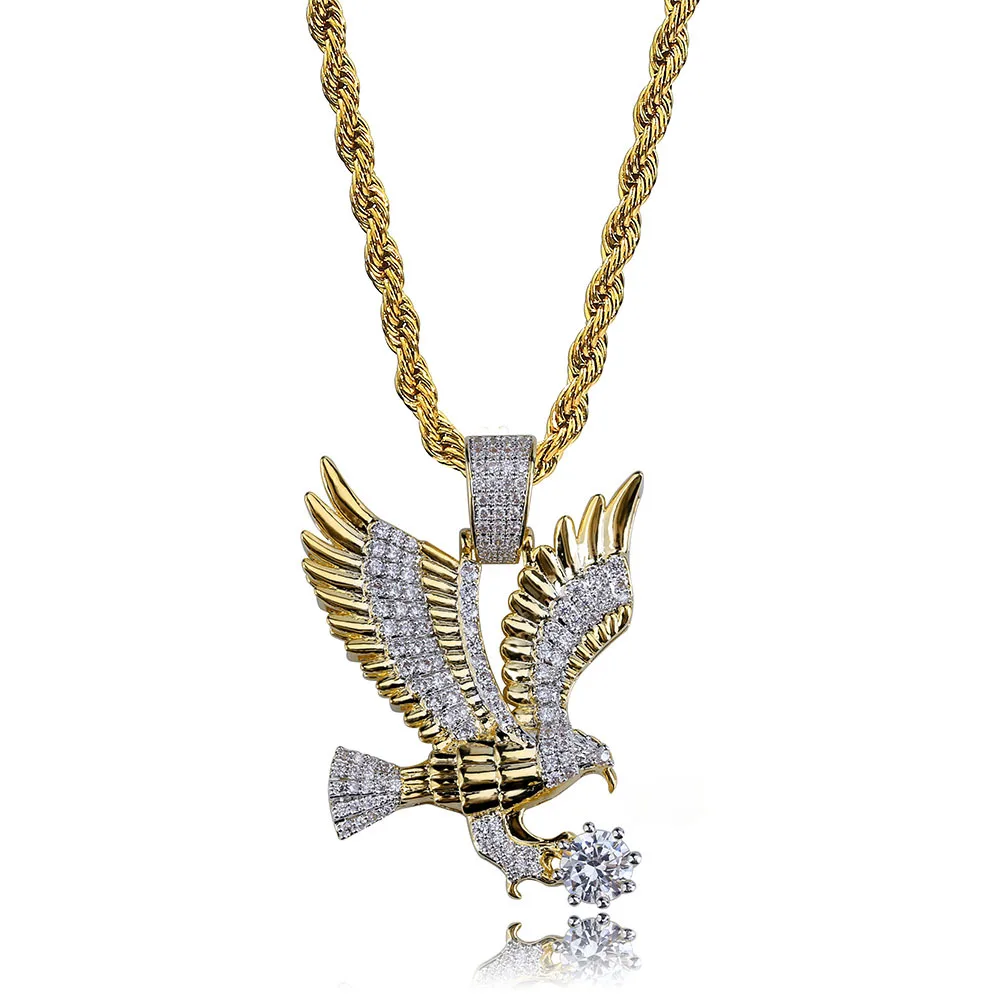 Popular Personality Eagle Hip-hop Men's Necklace Real Gold Electroplating Micro-set Zircon Pendant Jewelry Animal Pendant
Popular Personality Eagle Hip-hop Men's Necklace Real Gold Electroplating Micro-set Zircon Pendant Jewelry Animal Pendant