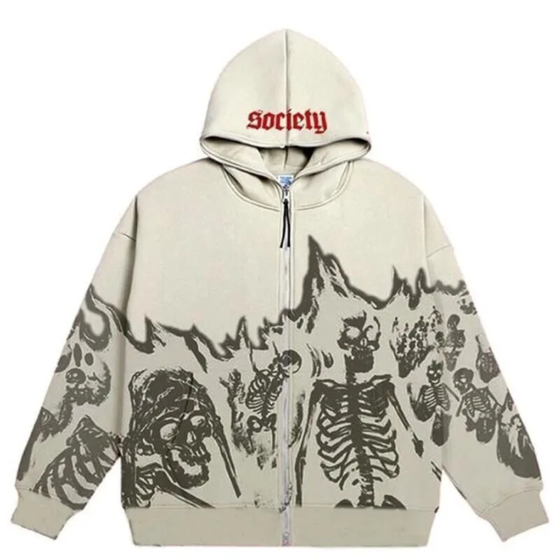 New Design Men Y2K Hoodie Gothic Style Flame Skeleton Printed Zip Up Hoodie Clothes Long Sleeve Sweatshirt Oversized Streetwear
New Design Men Y2K Hoodie Gothic Style Flame Skeleton Printed Zip Up Hoodie Clothes Long Sleeve Sweatshirt Oversized Streetwear