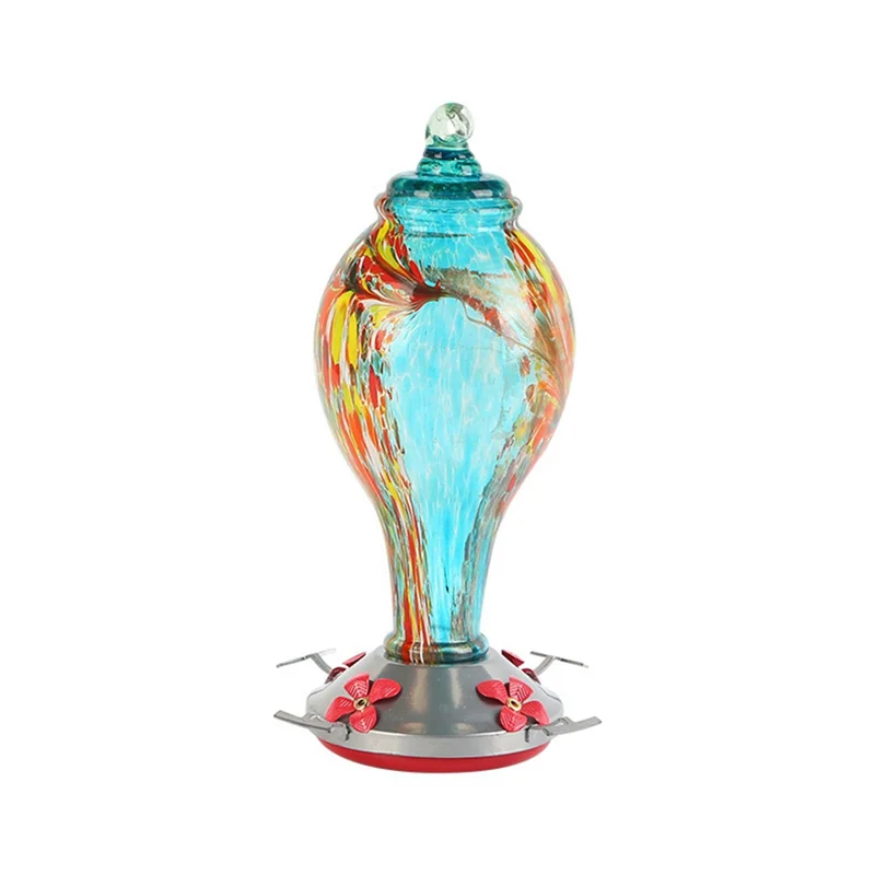 Bird Feeders for Outdoors Hanging Flower Painting Bird Feeder, Glass with Attractive Spiral Pattern
Bird Feeders for Outdoors Hanging Flower Painting Bird Feeder, Glass with Attractive Spiral Pattern