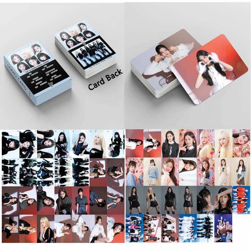 55Pcs/box Kpop IVE Lomo Cards The 1th Single Album ELEVEN Photo Album Photocards Double Print for Fans Collection Gift
55Pcs/box Kpop IVE Lomo Cards The 1th Single Album ELEVEN Photo Album Photocards Double Print for Fans Collection Gift