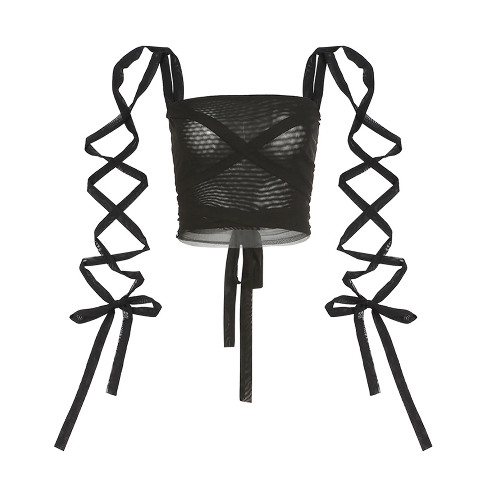 2022 NEW Black Mesh Bandage Blouse Fairy Grankey Aesthetic Clothing Cyber Y2k Gothic Vest Sexy Street Clothing
2022 NEW Black Mesh Bandage Blouse Fairy Grankey Aesthetic Clothing Cyber Y2k Gothic Vest Sexy Street Clothing