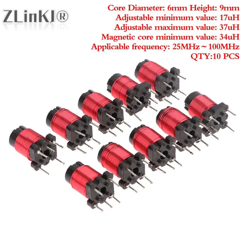 10Pcs 26/50T 13uh-34uH Adjustable High-Frequency Ferrite Core Inductor Adjustable High Frequency Ferrite Core Coils New
10Pcs 26/50T 13uh-34uH Adjustable High-Frequency Ferrite Core Inductor Adjustable High Frequency Ferrite Core Coils New