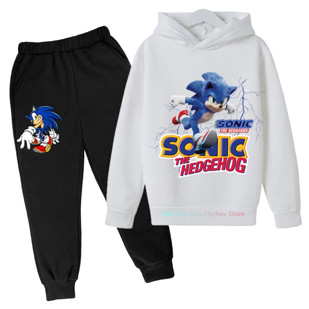 Boys Girls Casual Super Sonic Hoodies Set 2pcs Set Spring Autumn Toddler Girls Cartoon Hooded +pants Tracksuit Girls Clothes
Boys Girls Casual Super Sonic Hoodies Set 2pcs Set Spring Autumn Toddler Girls Cartoon Hooded +pants Tracksuit Girls Clothes