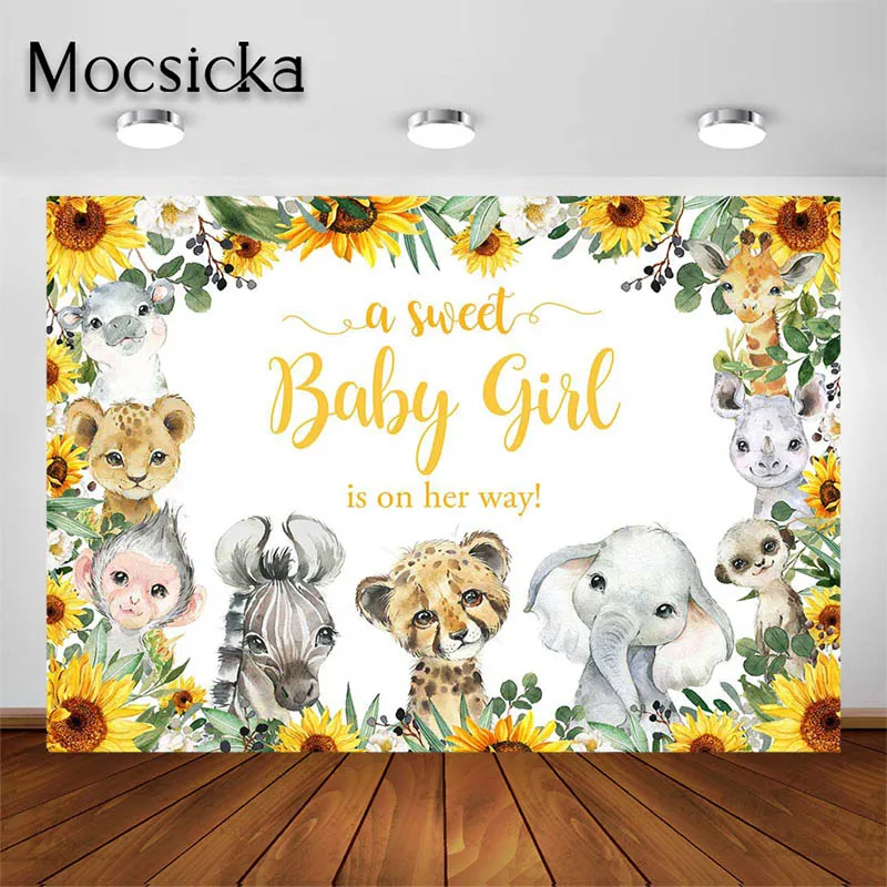 Mocsicka Baby Shower Backdrop A Sweet Baby Girl Is On Her Way Party Decorations Sunflowers Safari Girls Boys Photo Background
Mocsicka Baby Shower Backdrop A Sweet Baby Girl Is On Her Way Party Decorations Sunflowers Safari Girls Boys Photo Background