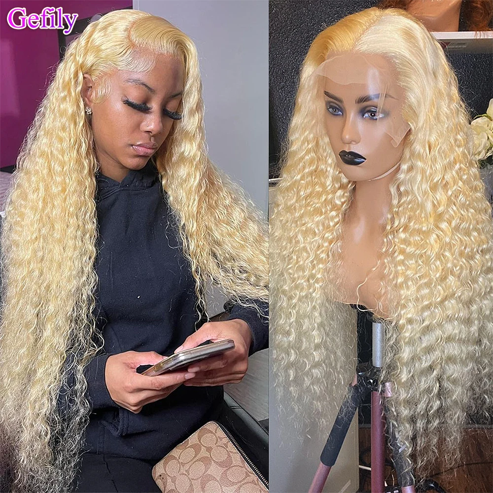 Gefily 613 Honey Blonde Color Deep Loose Wave Wigs 13x4 Transparent Lace Frontal Wigs Remy Water Curly Colored Women Human Hair
Gefily 613 Honey Blonde Color Deep Loose Wave Wigs 13x4 Transparent Lace Frontal Wigs Remy Water Curly Colored Women Human Hair