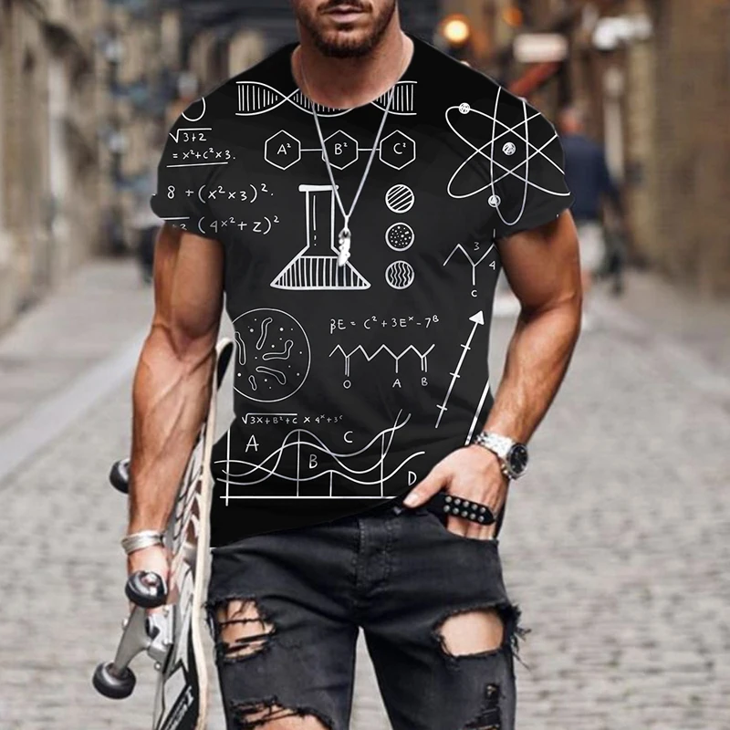 Summer 2022 new 3D printed T-shirt mathematical formula men's harajuku T-shirt print casual T-shirt O-neck hip hop short sleeve
Summer 2022 new 3D printed T-shirt mathematical formula men's harajuku T-shirt print casual T-shirt O-neck hip hop short sleeve