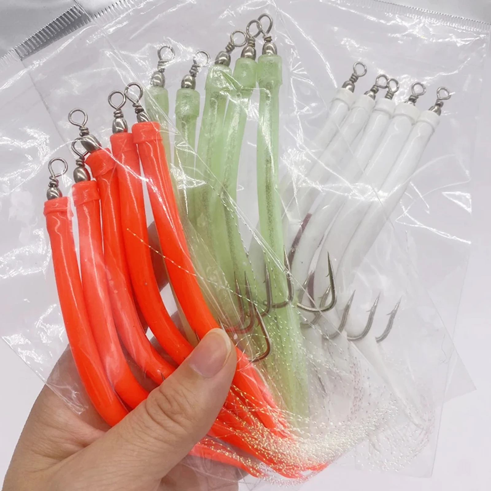 5Pcs CodfishFishing Eel Tube Jig Bait Shank Offset Hook Barbed Octopus Hook Offshore Trolling Cod Bluefish Bait Rigs Pesca
5Pcs CodfishFishing Eel Tube Jig Bait Shank Offset Hook Barbed Octopus Hook Offshore Trolling Cod Bluefish Bait Rigs Pesca