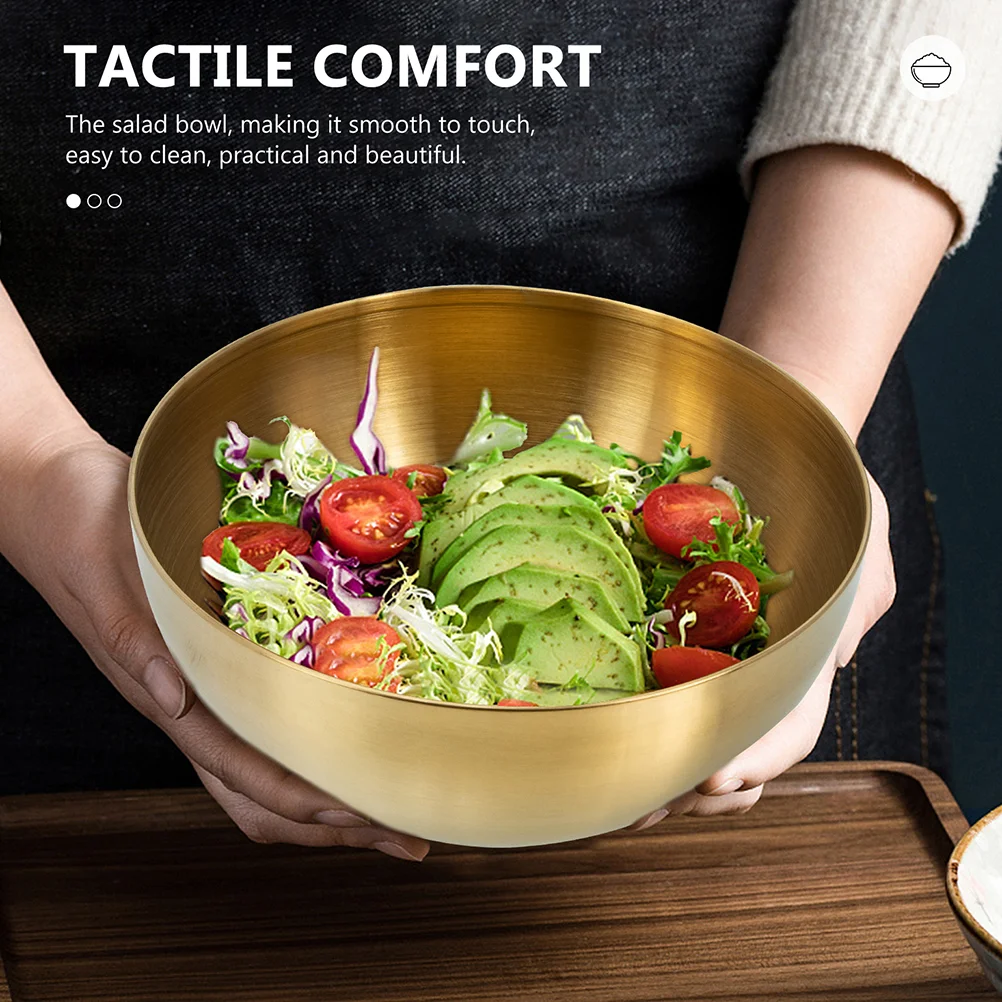 Stainless Steel Salad Bowl Multi-function Bowl Convenient Food Daily Use Serving Supplies Mixing Noodle Kitchen Fruit
Stainless Steel Salad Bowl Multi-function Bowl Convenient Food Daily Use Serving Supplies Mixing Noodle Kitchen Fruit