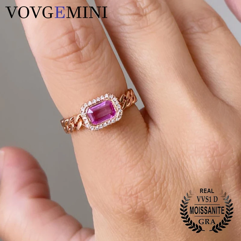 VOVGEMINI Moissanite Engagement Ring Diamond Original 925 Sterling Silver Rings 1.5carat Emerlad Pink Gemstones Frte Gratis
VOVGEMINI Moissanite Engagement Ring Diamond Original 925 Sterling Silver Rings 1.5carat Emerlad Pink Gemstones Frte Gratis