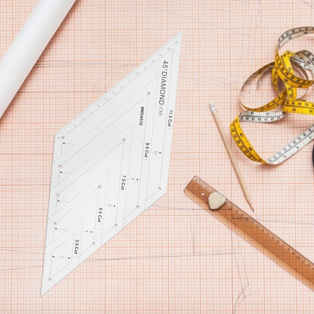 Transparent Acrylic Patchwork Ruler Quilting Portable Measure Sewing Cutting Tools Quadrilateral Accurately Tools 
Transparent Acrylic Patchwork Ruler Quilting Portable Measure Sewing Cutting Tools Quadrilateral Accurately Tools