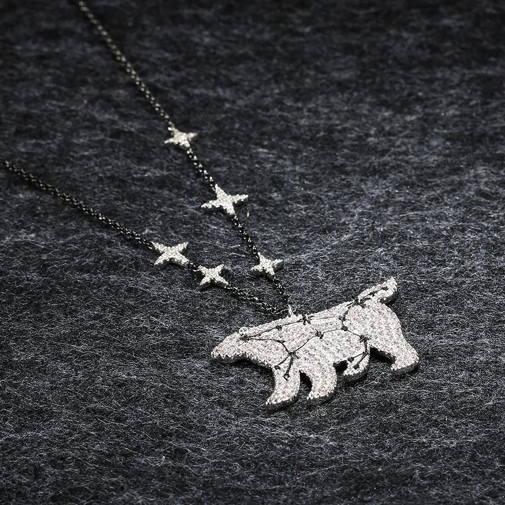 APM STYLE High Quality 925 Sterling Silver Inlaid Diamond Lovely Polar Bear Clavicle Chain Exquisite Necklace Gift
APM STYLE High Quality 925 Sterling Silver Inlaid Diamond Lovely Polar Bear Clavicle Chain Exquisite Necklace Gift