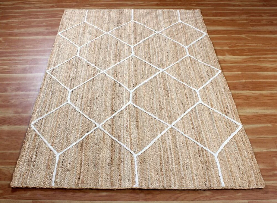 Carpet 100% Natural Jute Hand Braided Home Furniture Geometric Room Area Living Room Decoration Rugs for Bedroom
Carpet 100% Natural Jute Hand Braided Home Furniture Geometric Room Area Living Room Decoration Rugs for Bedroom
