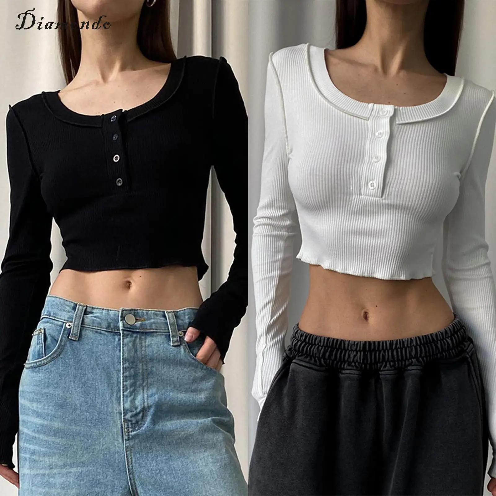 Ladies Thread Shirt Top Navel Exposed Summer Casual Top Crew Neck Solid Color Sexy Style Rib Knitted Streetwear Outfit
Ladies Thread Shirt Top Navel Exposed Summer Casual Top Crew Neck Solid Color Sexy Style Rib Knitted Streetwear Outfit