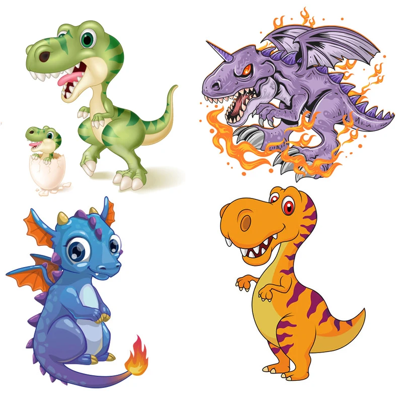 Dinosaur Clothing Stickers Diy Heat Transfers Iron on Patches for Clothes Boy Girl T-shirt Appliques Decoration Custom Patch Q
Dinosaur Clothing Stickers Diy Heat Transfers Iron on Patches for Clothes Boy Girl T-shirt Appliques Decoration Custom Patch Q