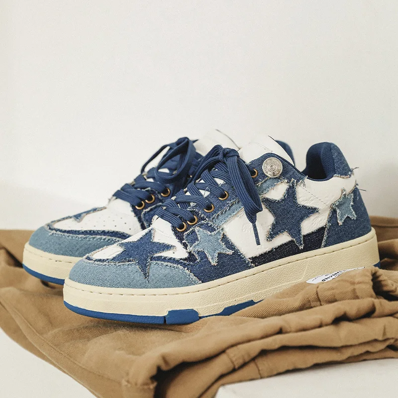 Джинсовые сшитые парные кроссовки, дышащие кроссовки для бега, обувь для скейтборда Dexun на платформе, повседневные женские кроссовки для бега 
Джинсовые сшитые парные кроссовки, дышащие кроссовки для бега, обувь для скейтборда Dexun на платформе, повседневные женские кроссовки для бега