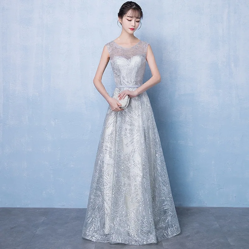 Silver Women Evening Dress Sweet Appliques Banquet Pleated Dresses Elegant Bride Wedding Party Prom Gown Skirts Oversize S-3XL
Silver Women Evening Dress Sweet Appliques Banquet Pleated Dresses Elegant Bride Wedding Party Prom Gown Skirts Oversize S-3XL