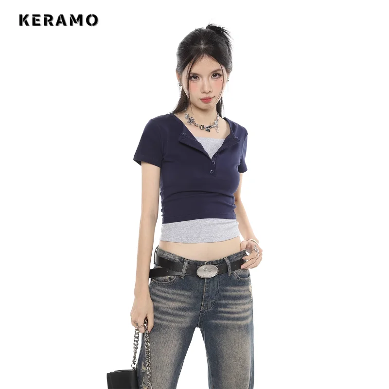 2023 Summer Casual Turn Down Collar Sheath Short Sleeve T-shirt Women Sexy Casual Hotsweet Style Slim Solid Clubwear Tees Top
2023 Summer Casual Turn Down Collar Sheath Short Sleeve T-shirt Women Sexy Casual Hotsweet Style Slim Solid Clubwear Tees Top