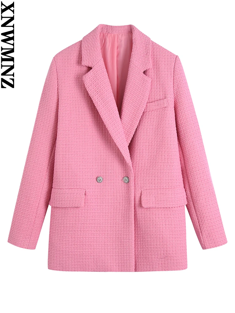 XNWMNZ 2022 Women Fashion Textured Suit Jacket Retro Long Sleeve Shoulder Pad Rhinestone Button Decoration Female Chic Blazer
XNWMNZ 2022 Women Fashion Textured Suit Jacket Retro Long Sleeve Shoulder Pad Rhinestone Button Decoration Female Chic Blazer